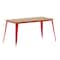 Flash Furniture 30x60 Table Brown Umbrella Top/Red Steel Frame JJ-T146120-BRRD-GG - alternate 4